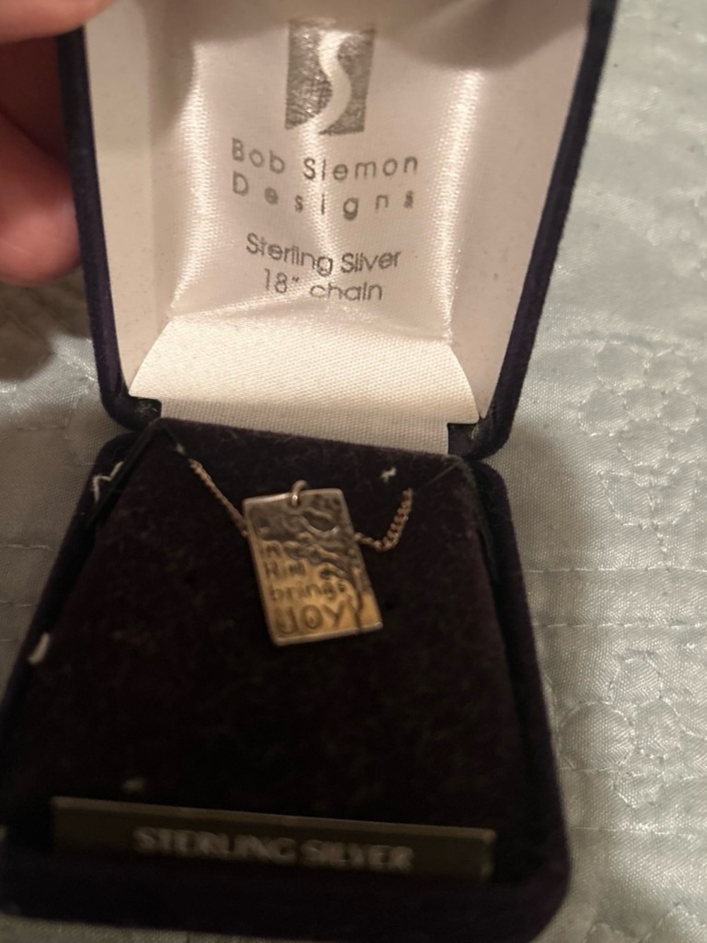 Bob Siemon Sterling Silver Joy Pendant Necklace in Silver
